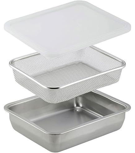 Amazon｜パール金属 ちょっとプラス ステンレス製蓋付深バット・角